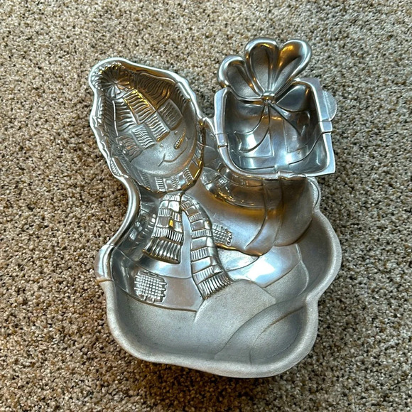 Lenox Snowman w/package Metalware, EUC - Picture 1 of 3